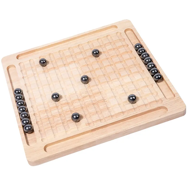 2024 Wooden Magnetic Chess Game Portable Magnetic Battle Chess Strategy Table Top Magnet Game