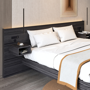 Têtes <span class=keywords><strong>de</strong></span> <span class=keywords><strong>lit</strong></span> d'hôtel, panneaux <span class=keywords><strong>de</strong></span> mélamine personnalisés pour lits en <span class=keywords><strong>bois</strong></span> Queen King Size - Product Image 5