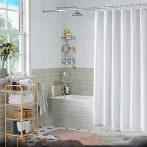 Best Selling Luxury Eco-Friendly Plain Jacquard Waffle Weave 100% Polyester 180x180cm Shower <b>Curtain</b> Set <b>with</b> 12pcs <b>Hooks</b> - Product Image 4