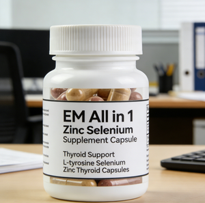Cápsulas de Suplemento de Zinc y Selenio Todo en Uno OEM, Apoyo para la Tiroides, L-tirosina, Selenio, Zinc, Cápsulas para la Tiroides - Product Image 1