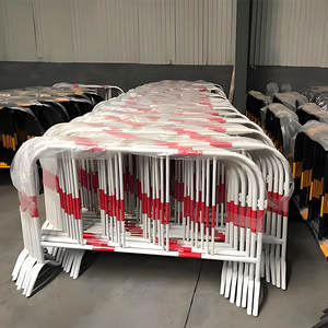 Barriere di controllo della folla in acciaio zincato barricate pedonali temporanee per la sicurezza del cantiere - Product Image 3