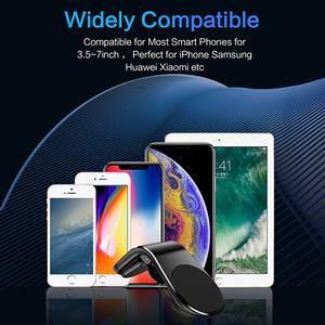 थोक सार्वभौमिक चुंबकीय धातु कार फोन धारक L आकार स्मार्ट फोन कार धारक पदोन्नति उपहार प्रकार एल एयर वेंट क्लिप - Product Image 5