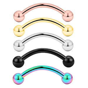 <span class=keywords><strong>Piercing</strong></span> de Ceja Curvo de 16G, Anillo de Acero Quirúrgico Inoxidable para <span class=keywords><strong>Daith</strong></span>, Rook, Joyería de <span class=keywords><strong>Piercing</strong></span> para Mujeres y Hombres - Product Image 1