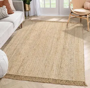 手工编织地毯防滑垫天然黄麻地毯剑麻时尚最佳品质客厅北欧地毯和地毯家居卧室
