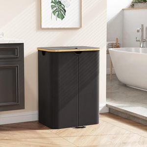 Collapsible Laundry <b>Basket</b> With Lid <b>Large</b> Capacity Foldable Dustproof Cover For Bathroom Bedroom <b>Storage</b> - Product Image 2