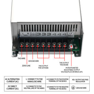 MiWi S-500-12 12V <strong>500W</strong> 41.5A With <strong>PFC</strong> Switching Power Supply - Product Image 2
