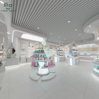 Vitrines de présentation de maquillage et de parfums de luxe avec éclairage LED, étagères de présentation écologiques pour la vente au détail