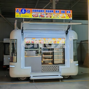 Carrito de Comida Personalizable de 4 Ruedas con Sombrilla y Toldo, Alta Movilidad para Venta de Hot Dogs, Tacos y Kebabs - Product Image 4