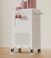 Vente en gros Panier à linge pliable en plastique PP Panier à linge avec roulettes Boîte de salle de bain Conteneur pour vêtements Jouets Pliable