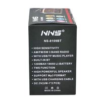 Prix de gros 2025 NS-8109Bt NNS 8189 Portable Vintage Antique Bois Radio domestique sans fil avec prise en charge de la carte USB SD TF