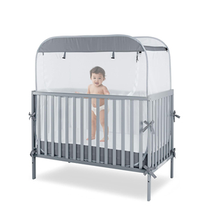 Lit bébé portable pour enfants, tout-petits et bébés, fabriqué en Indonésie, avec filet de sécurité en maille - Product Image 5
