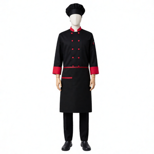 Blouse unisexe respirante personnalisée pour les travailleurs de l'industrie alimentaire Uniforme de chef Chapeau de chef Chaussures de chef Tablier - Product Image 2