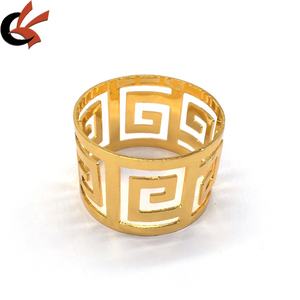 Anneaux <span class=keywords><strong>de</strong></span> serviette en métal doré en gros à prix avantageux pour les mariages et les fêtes - Product Image 6