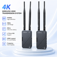 Émetteur-récepteur de caméra HDMI sans fil 4K 30Hz, système de transmission vidéo longue portée 500m, double sortie HDMI et sortie en boucle