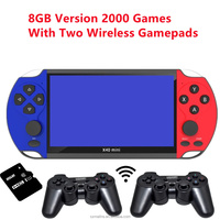 X40 konsol Video Game mini 6.5 inci Lcd, pengendali ganda portabel, konsol Game Retro genggam, pemutar Video, kartu Tf untuk Game 5000