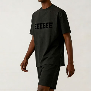Camiseta ESS para hombre al por mayor, camisetas de gimnasio para hombre con <span class=keywords><strong>cuello</strong></span> redondo, bordado personalizado, suaves, lisas, de verano - Product Image 5