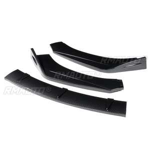 Kit carrosserie de protection avant pour Audi TT RS 2004-2019, aspect fibre de carbone/noir brillant/noir mat, avec lèvre de pare-chocs, spoiler et diffuseur - Product Image 3