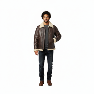 เสื้อแจ็คเก็ตหนังวินเทจและเสื้อแจ็คเก็ตหนังแท้แฟชั่นทันสมัยทรงเข้ารูปสั่งตัดได้ คุณภาพเยี่ยม สำหรับทุกเพศ - Product Image 1