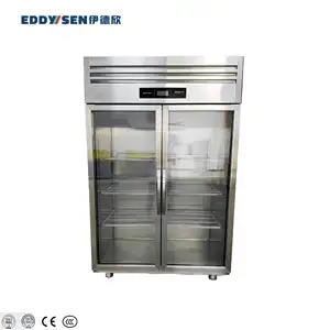 Factory Direct Selling E Serie 2 Doors Left Right Commercial Display Refrigerator Stainless Steel Direct Cooling