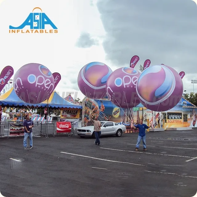 Gran aperturas globos publicitarios inflables Bandera de helio flotante globo de desfile