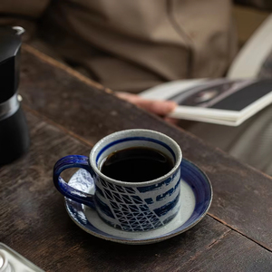 Tasse à café japonaise, tasse à latte, soucoupe en céramique, tasse à expresso, mug à thé original, accessoires variés, esthétique unique, mug à lait pour dégustation - Product Image 2