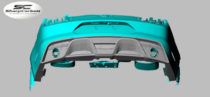 Diffuseur de pare-chocs arrière en fibre de carbone pour Ford <span class=keywords><strong>Mustang</strong></span> <span class=keywords><strong>GT</strong></span> <span class=keywords><strong>V8</strong></span> Coupé 2018 2019 - Product Image 2