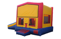 Château gonflable modulaire 2 en 1 avec petite toboggan intégrée pour enfants