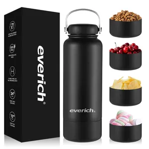 Everich New Design Long Lasting Vacuum Insulated Stainless Steel Sport Water Bottle With Aluminum Handle
