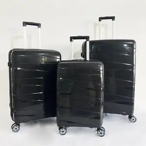 厂家定制PP行李箱刚性旅行箱带双轮行李箱旅行箱