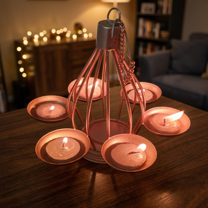 Autiraz Handmade Eco-Friendly Durable Heat Resistant Waterproof Hanging Brass Diya Lamp for Religious Use Made in Maharashtra - Product Image 3