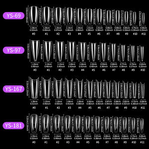 550 Uñas Postizas de Gel Suave, Cobertura Completa, para Extensiones de Uñas Acrílicas, Forma Almendrada, Transparentes, Uñas Artificiales - Product Image 4