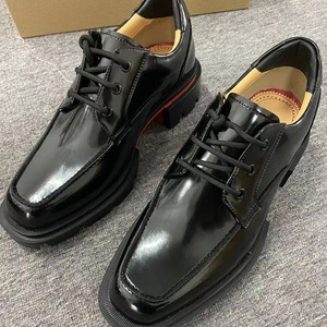 Zapatos de Cuero Rojos para Hombre, Estilo Británico, Cómodos, Transpirables, con Interior de Cuero, Zapatos Casuales de Piel de Vacuno Pura - Product Image 4