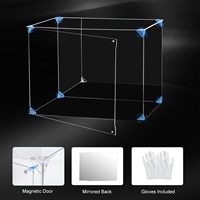 Vitrine acrylique transparente porte ouverte avant boucle magnétique Protection anti-poussière vitrine boîte figurines jouets