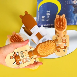 Cepillo de masaje con cojín para el cabello, 15-20 cm, para aliviar la cabeza, portátil, de resina, para niñas - Product Image 3