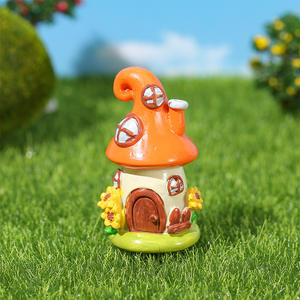 Pilzhaus Miniatur landschaft kleine Burg Mikros tatue Harz Handwerk für Fee Garten Ornament Moos saftige Topf Landschaft - Product Image 5