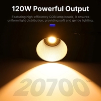 Panneau LED RGB 120W pour éclairage d'appoint, 2700-6500K CRI95+, écran LCD, contrôle par application, lumière vidéo de studio avec support en L