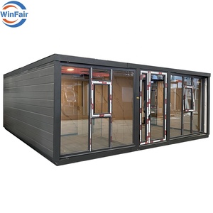 WinFair 판매 합리적인 가격 컨테이너 미래 모듈러 카페 유리 작은 집 고급 비치 빌라 조립식 + 집 중국에서 - Product Image 1