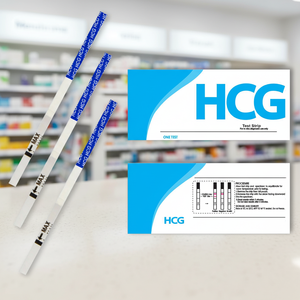 Bandelettes de test de grossesse précoce DEEPBLU HCG <span class=keywords><strong>urinaire</strong></span>, approuvées CE, détection précise à 99,5 % avec méthode de l'or colloïdal, 3 ans - Product Image 1