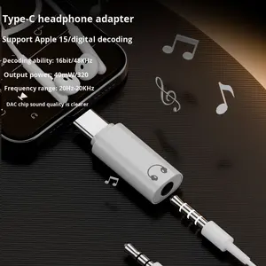 <span class=keywords><strong>Adaptateur</strong></span> audio USB C vers 3.5mm et <span class=keywords><strong>adaptateur</strong></span> de charge audio femelle vers type-c de 3.5mm pour écouteurs de microphone - Product Image 6