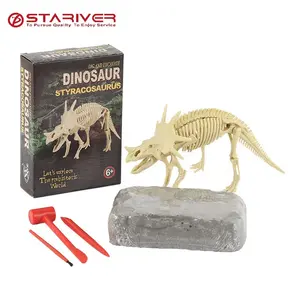 발굴 줄기 장난감 9 종류의 중간 크기 공룡 과학 고고학 발굴 장난감 어린이를위한 DIY 교육 줄기 키트