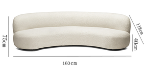 Ánh Sáng Sang Trọng Bắc Âu Hiện Đại Thiết Kế Sáng Tạo Cong Thẩm Mỹ Viện Salon Phòng Khách Lamb Velvet Vải Sofa - Product Image 6