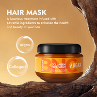 Masker pelembap rambut, perawatan Keratin memberi nutrisi alami masker rambut minyak Argan Label pribadi