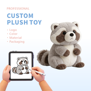 Peluche personnalisée en forme de raton laveur, peluche de haute qualité, poupée mascotte personnalisée, pendentif, coussin personnalisé - Product Image 1