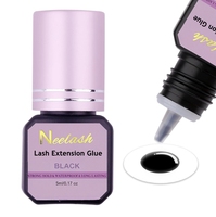 Colle professionnelle UV LED noire transparente violette sans latex pour extensions de cils, colle UV Flash pour extensions de cils