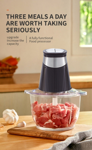 ポータブル多目的フードプロセッサー電気5Lガラスステンレス鋼ボウルフードチョッパーニンジン肉グラインダー - Product Image 5