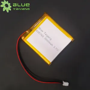 Lithium ion battery suppliers rechargeable 605760 3.7v lipo battery 3000mah li polymer 3000mah battery