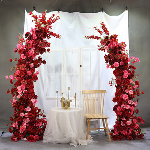 Arco de Flores Rosa/Dorado LANJO para Decoración de Bodas, Arco Floral para Despedida de Soltera, Arreglo Floral para Arco - Product Image 1