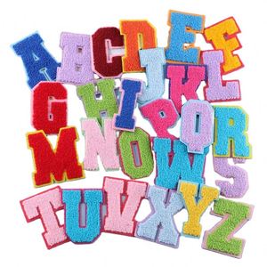 Hot <b>Sale</b> Iron on Colored Letter Alphabet Towel Chenille Patches for Hoodies - Product Image 1