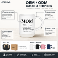 Taza de Cerámica Personalizada con Definición de Mamá y Papá, Taza de Café Mate de Dos Tonos, OEM ODM, Regalo al por Mayor