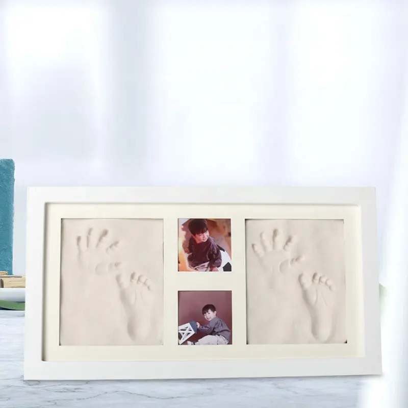 Photo Frame Gift Bag Handprint Clay Footprint Clay Letter Newborn Anniversary Souvenir Standing Baby Clay Photo Frame